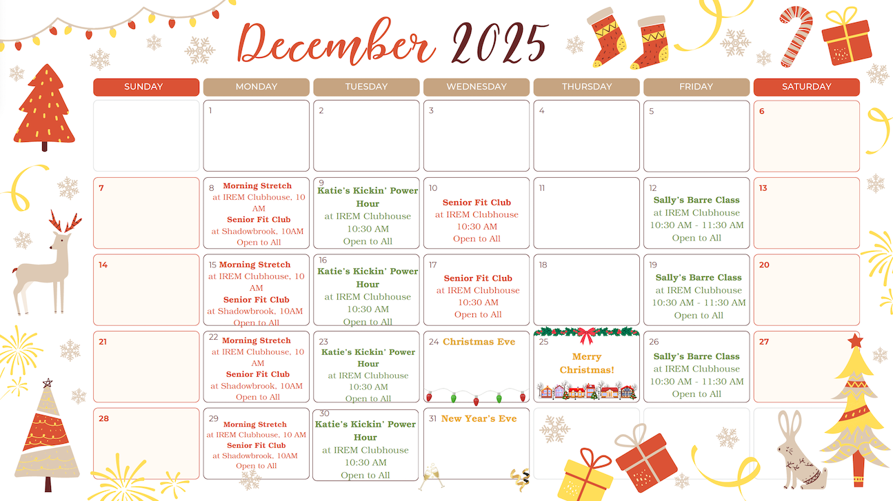 CIP December Fit Classes